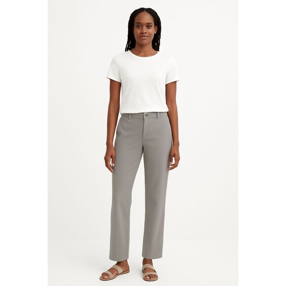 EILEEN FISHER Women’s Pants Small Gray Tencel Blend Straight Leg Comfort - Picture 1 of 7